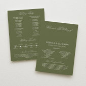 Pear Green Wedding Flat Program 招待状