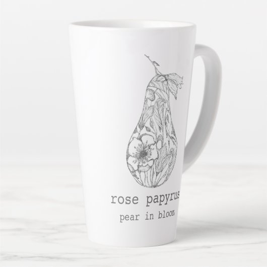 Pear in Bloom Latte Mok カフェラテマグ (右アングル)