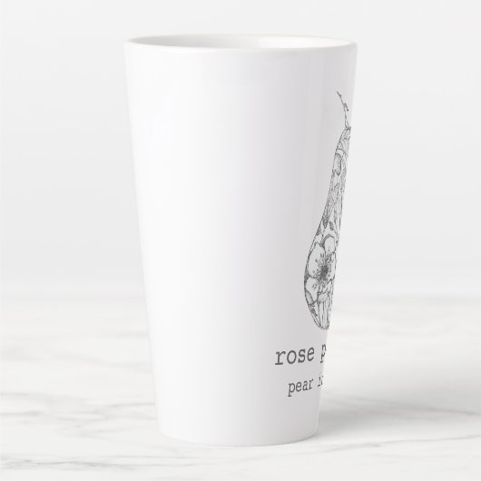 Pear in Bloom Latte Mok カフェラテマグ (正面)