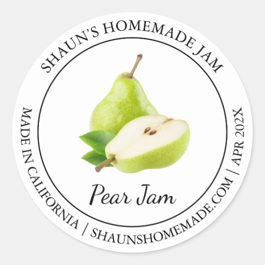 Pear Jamラベモダンル ラウンドシール (正面)