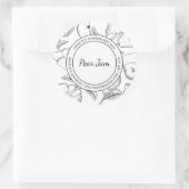 Pear Jam Sketchラベモダンル ラウンドシール (バッグ)