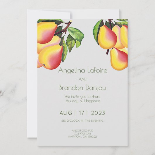 Pear Orchard - 結婚's 招待状 (正面)