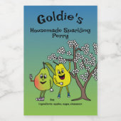 Pear Pals Cartoonコンポおもしろいートパイと続き フードラベル (シングルラベル)