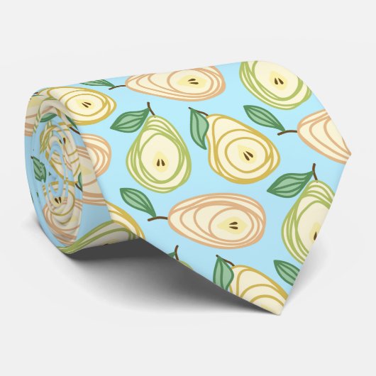 Pear pattern fun fruity chef ネクタイ (ロール)
