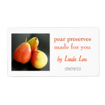 Pear Preservesまたはjamラベル