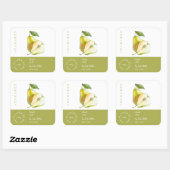 Pear Small Businessラベル スクエアシール (シート)