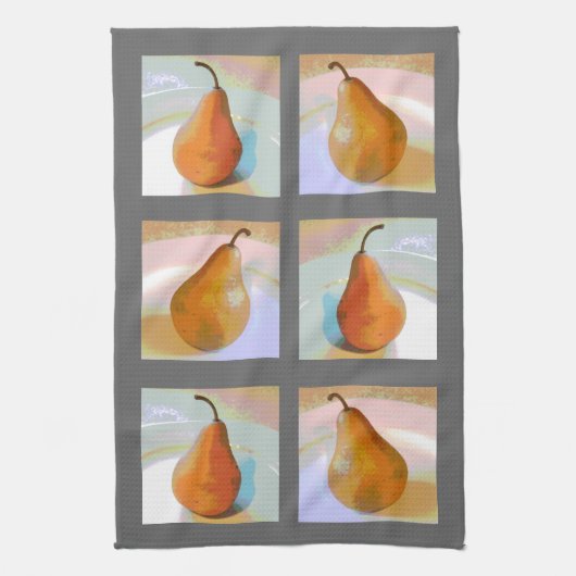 Pear Still Life Group キッチンタオル (縦)