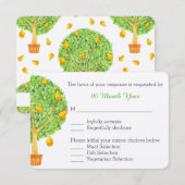 Pear tree結婚RSVPカード 出欠カード (正面/裏面)