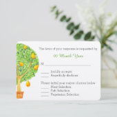 Pear tree結婚RSVPカード 出欠カード (スタンド正面)