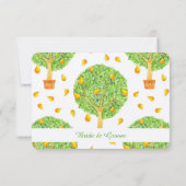 Pear tree結婚RSVPカード 出欠カード (裏面)