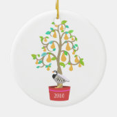 Pear Tree 2010オーナメントのPartridge セラミックオーナメント (裏面)