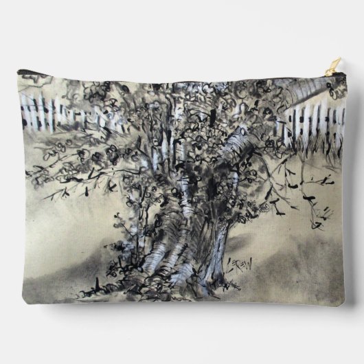 Pear Tree and Pickets / Artist Larry Lerew アクセサリーポーチ (裏面)