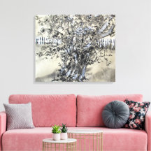 Pear Tree and Pickets / Artist Larry Lerew