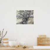 Pear Tree and Pickets / Artist Larry Lerew ポスター (キッチン)