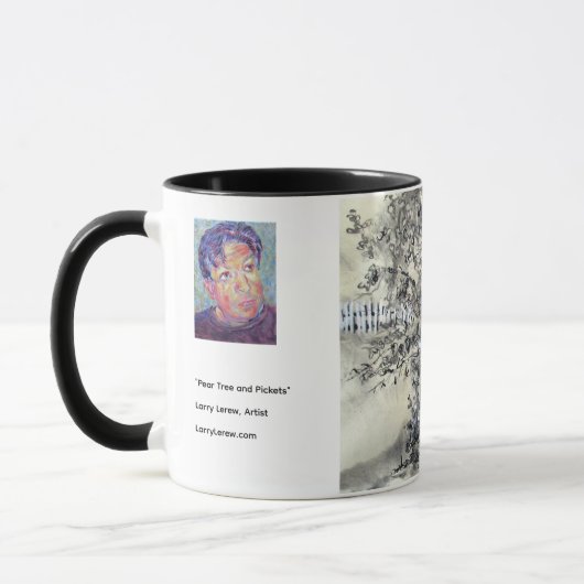 Pear Tree and Pickets / Artist Larry Lerew マグカップ (左)