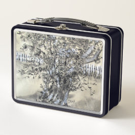 Pear Tree and Pickets / Artist Larry Lerew メタルランチボックス