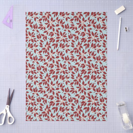 Pear Tree Holiday - Cranberry Red 薄葉紙 (クラフト)