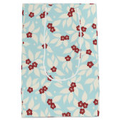 Pear Tree Holiday - Frost Blue ミディアムペーパーバッグ (裏面)