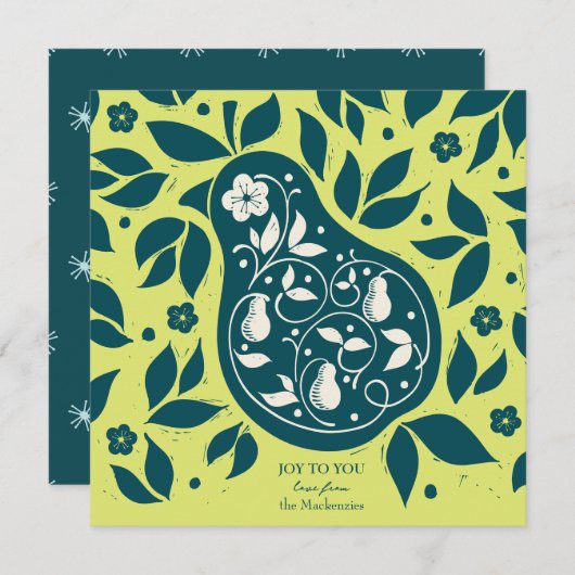 Pear Tree Partridge - Evergreen シーズンカード (正面/裏面)