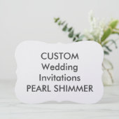 PEARL 110lb 7" x 5"ブラケット結婚式招待状 招待状 (スタンド正面)