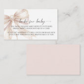 Pearl and Bow Book for Baby Enclosure Card エンクロージャーカード (正面/裏面)