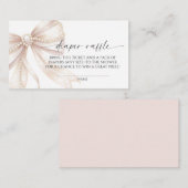 Pearl and Bow Diaper Raffle  エンクロージャーカード (正面/裏面)