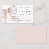 Pearl and Bow How Many Candies Shower Game card プレイスカード (正面/裏面)