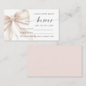 Pearl and Bow How Many Kisses Shower Game card プレイスカード (正面/裏面)