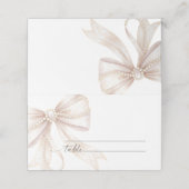 Pearl and Bow Wedding  プレイスカード (外部開封)