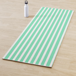 Pearl Aqua Vertical Stripped Yoga Mat ヨガマット