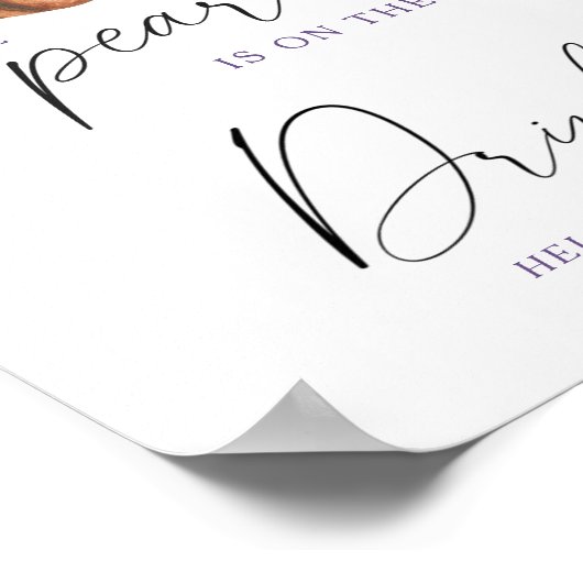 Pearl baby shower - Drinks ポスター (角)