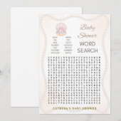 Pearl Baby Shower Game - Editable Name, 5x7 招待状 (正面/裏面)