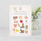 Pearl Baby Shower Game - Editable Name, 5x7 招待状 (スタンド正面)