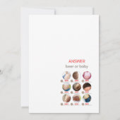 Pearl Baby Shower Game - Editable Name, 5x7 招待状 (裏面)