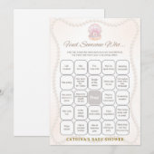 Pearl Baby Shower Game - Editable Name, 5x7 招待状 (正面/裏面)