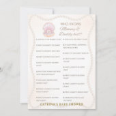 Pearl Baby Shower Game - Editable Name, 5x7 招待状 (正面)