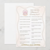 Pearl Baby Shower Game - Editable Name, 5x7 招待状 (正面/裏面)