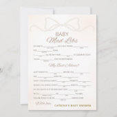 Pearl Baby Shower Game - Editable Name, 5x7 招待状 (正面)