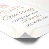 Pearl Baby Shower Game Sign ポスター (角)