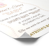 Pearl Baby Shower Game Sign ポスター (角)