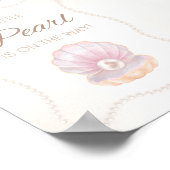 Pearl Baby Shower Game Sign ポスター (角)