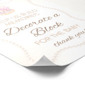 Pearl Baby Shower Game Sign ポスター (角)