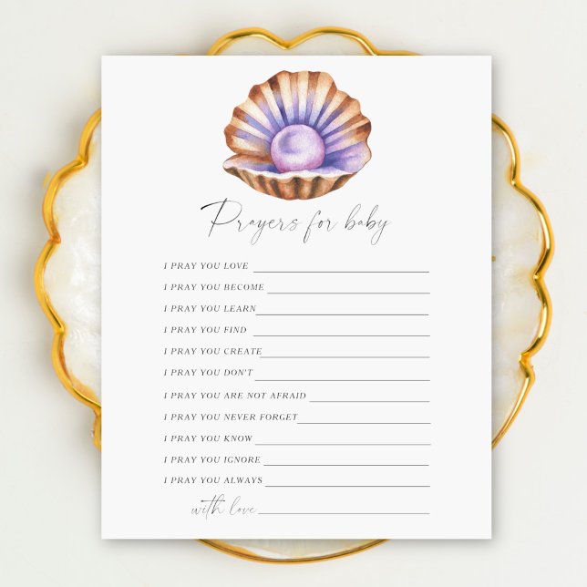 Pearl baby shower - prayers for baby game (クリエイターアップロード済み)