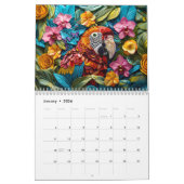 Pearl & Bead Embroidery – 2026 Calendar カレンダー (1月 2026)