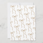 Pearl Bow She's Tying the Knot Bridal Shower 招待状 (裏面)