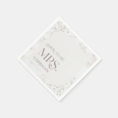 Pearl Bridal Shower Soon to be Mrs. Modern Minimal スタンダードカクテルナプキン (角)