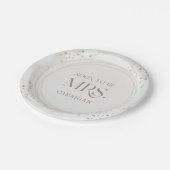 Pearl Bridal Shower Soon to be Mrs. Modern Minimal ペーパープレート (アングル)