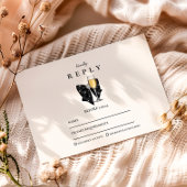 Pearl Champagne Glass Graduation 出欠カード