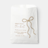 Pearl Chic She's Tying the Knot Bow Bridal Shower フェイバーバッグ (正面)