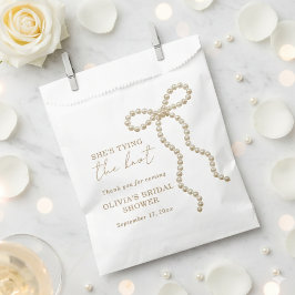 Pearl Chic She's Tying the Knot Bow Bridal Shower フェイバーバッグ
